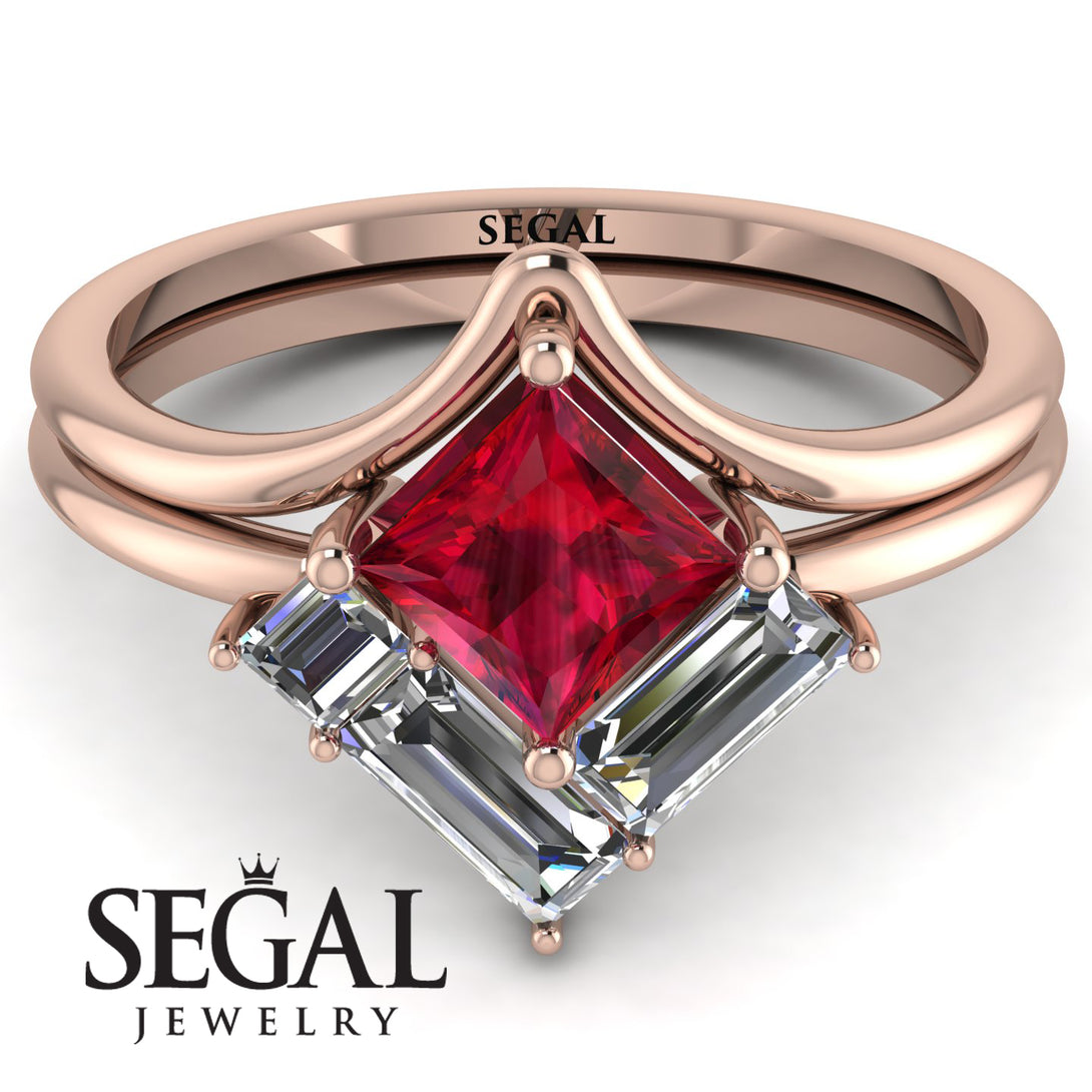 Stacking Princess Ruby Ring - Elise No. 11