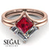 Stacking Princess Ruby Ring - Elise No. 11