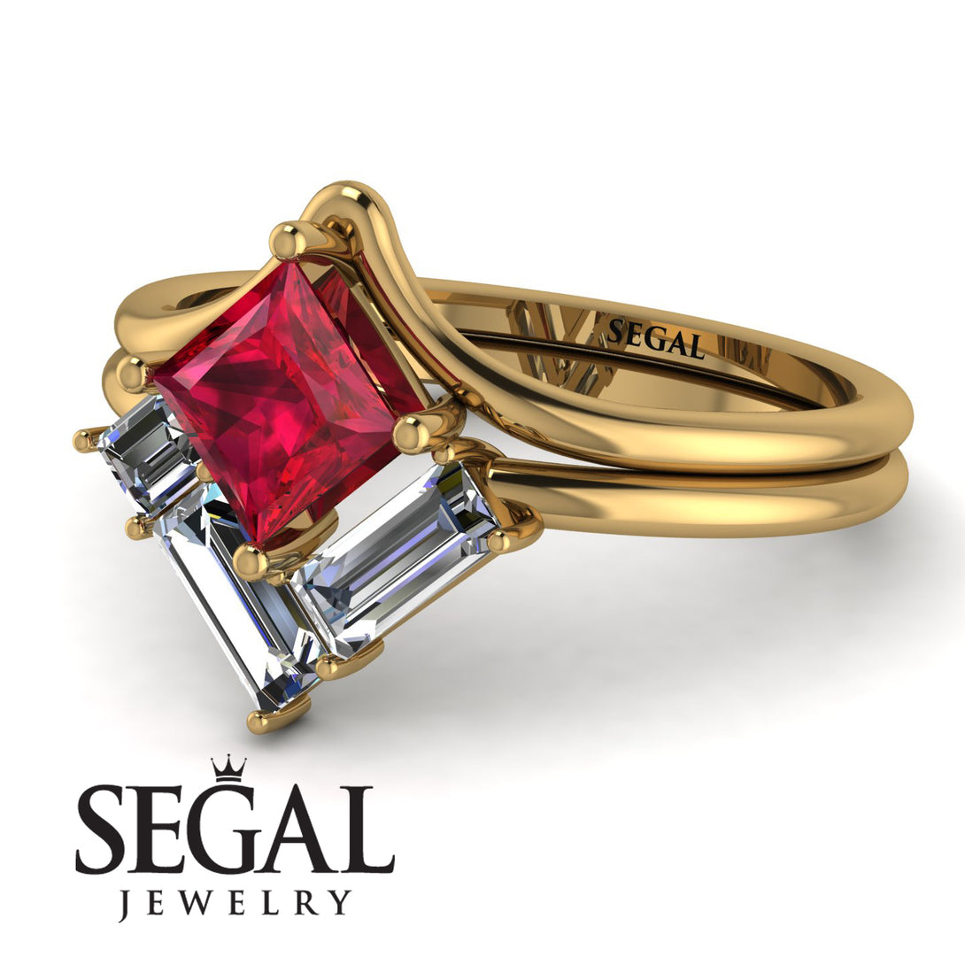 Stacking Princess Ruby Ring - Elise No. 10