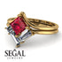 Stacking Princess Ruby Ring - Elise No. 10