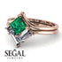 Stacking Princess Emerald Ring - Elise No. 5