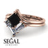 Stacking Princess Black Diamond Ring - Elise No. 8 image 3