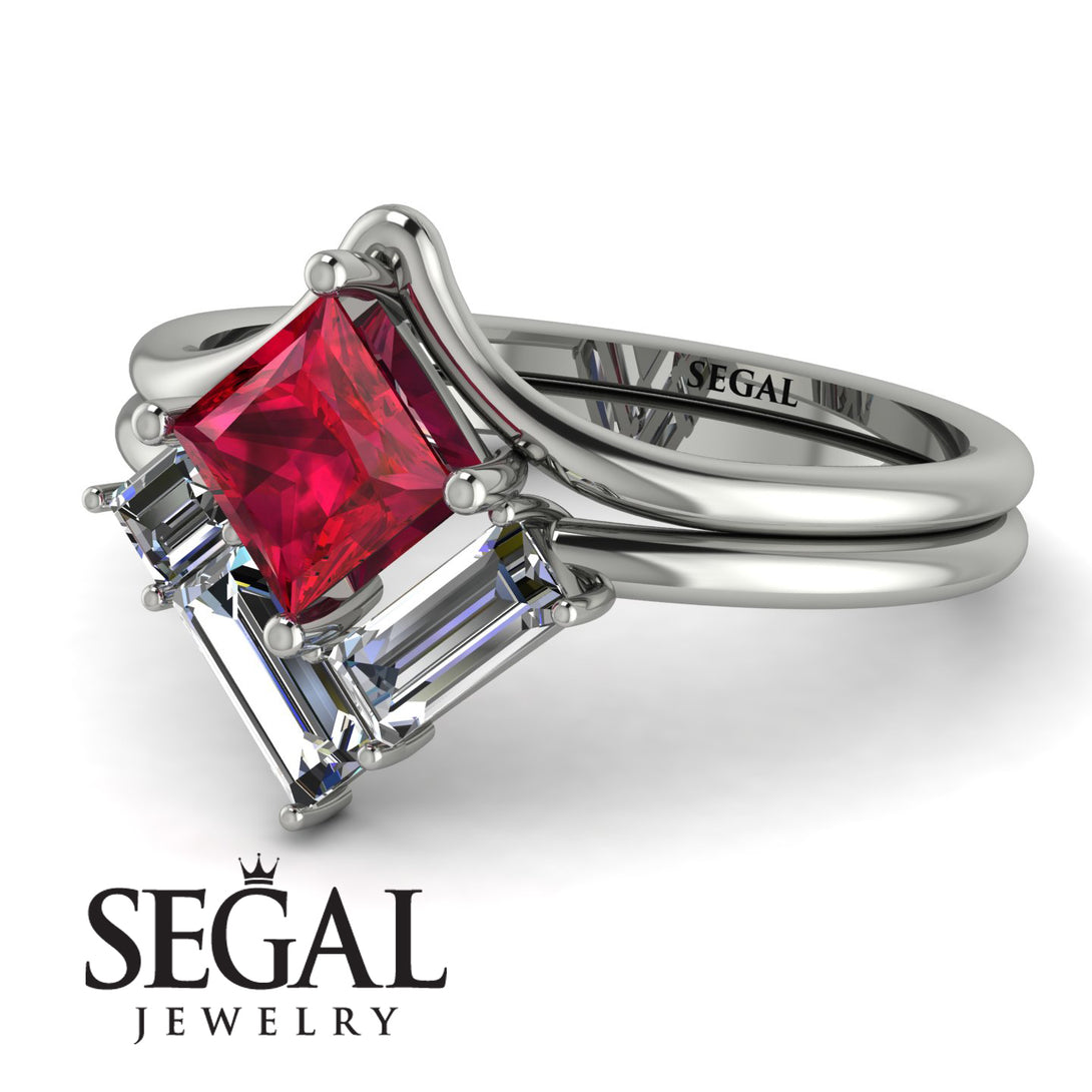 Stacking Princess Ruby Ring - Elise No. 12