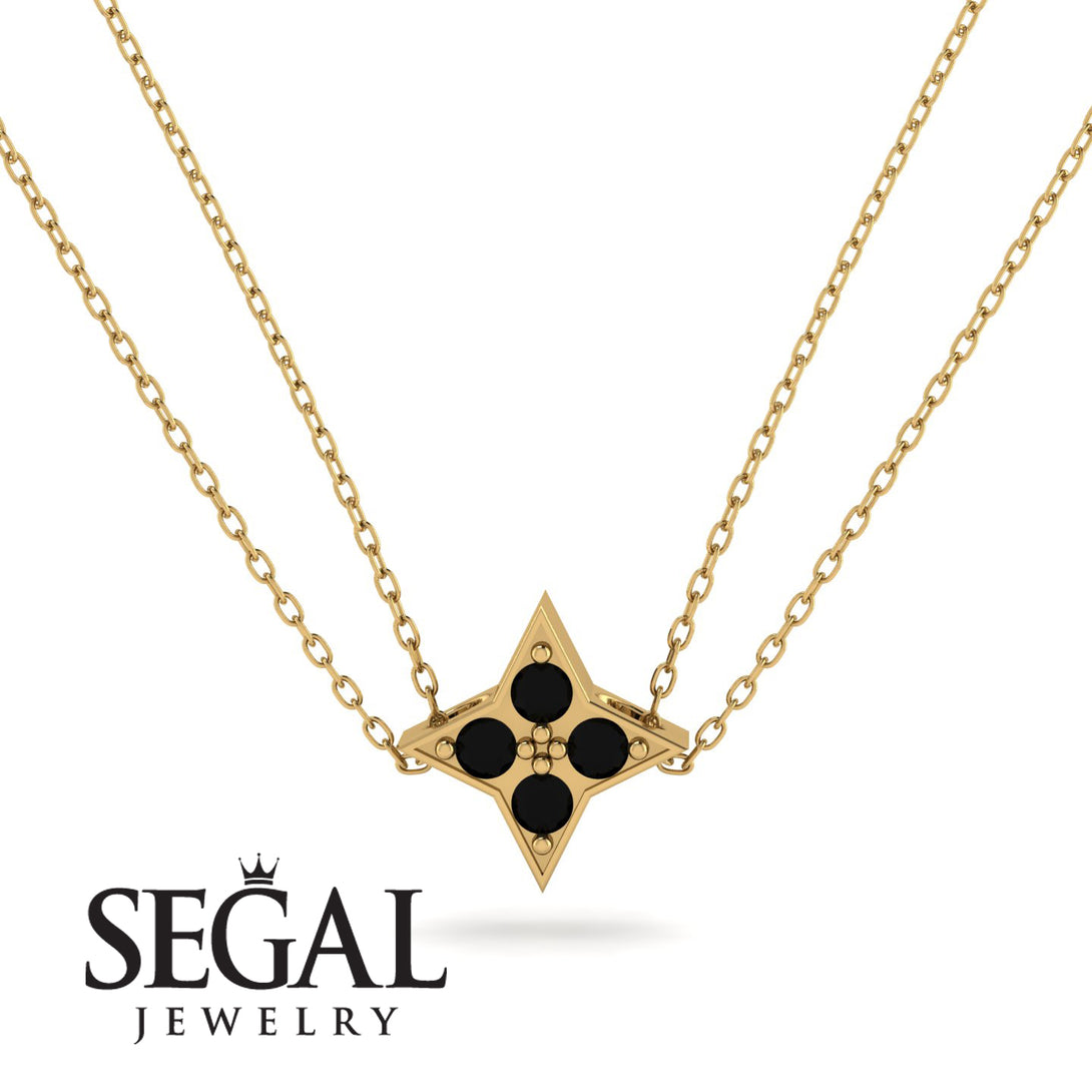 Star Black Diamond Necklace - Greta No. 7