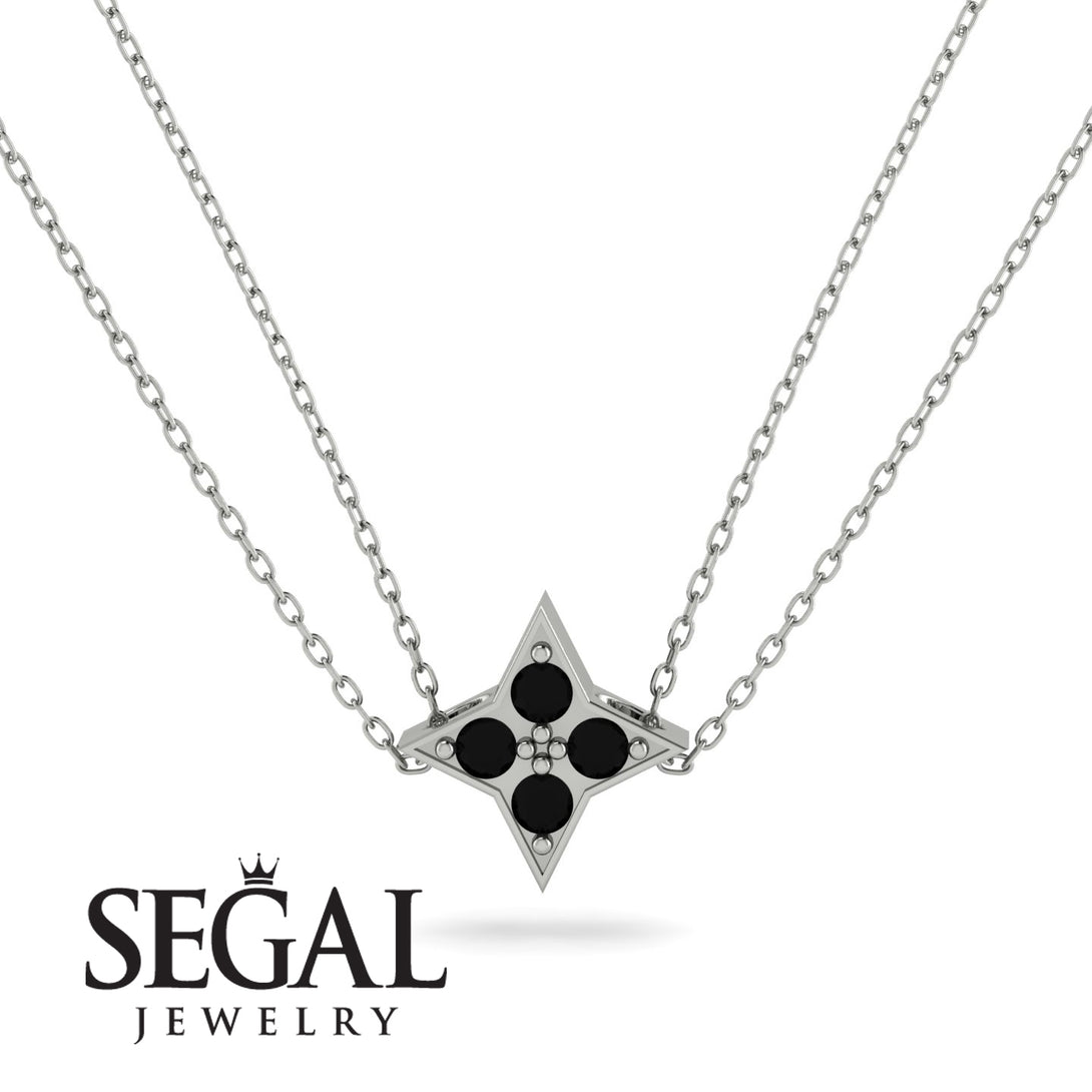 Star Black Diamond Necklace - Greta No. 9