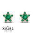 Star Halo Emerald Earrings - Zelda No. 20