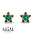 Star Halo Emerald Earrings - Zelda No. 64