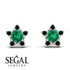 Star Halo Emerald Earrings - Zelda No. 36