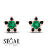 Star Halo Emerald Earrings - Zelda No. 35
