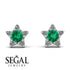 Star Halo Emerald Earrings - Zelda No. 6