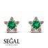 Star Halo Emerald Earrings - Zelda No. 5