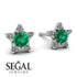 Star Halo Emerald Earrings - Zelda No. 6