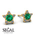 Star Halo Emerald Earrings - Zelda No. 4