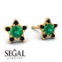 Star Halo Emerald Earrings - Zelda No. 34