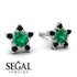 Star Halo Emerald Earrings - Zelda No. 36