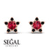 Star Halo Ruby Earrings - Zelda No. 41
