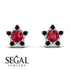 Star Halo Ruby Earrings - Zelda No. 42