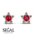 Star Halo Ruby Earrings - Zelda No. 11