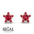 Star Halo Ruby Earrings - Zelda No. 56