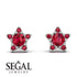 Star Halo Ruby Earrings - Zelda No. 57