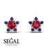 Star Halo Ruby Earrings - Zelda No. 72