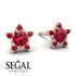 Star Halo Ruby Earrings - Zelda No. 56