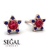 Star Halo Ruby Earrings - Zelda No. 71