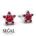 Star Halo Ruby Earrings - Zelda No. 57