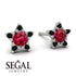 Star Halo Ruby Earrings - Zelda No. 42