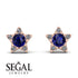Star Halo Sapphire Earrings - Zelda No. 14