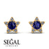 Star Halo Sapphire Earrings - Zelda No. 13