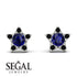 Star Halo Sapphire Earrings - Zelda No. 45