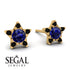 Star Halo Sapphire Earrings - Zelda No. 43