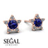 Star Halo Sapphire Earrings - Zelda No. 14