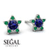 Star Halo Sapphire Earrings - Zelda No. 30