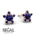 Star Halo Sapphire Earrings - Zelda No. 74