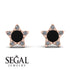 Star Halo Black Diamond Earrings - Zelda No. 8 image 9