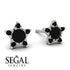 Star Halo Black Diamond Earrings - Zelda No. 39 image 2