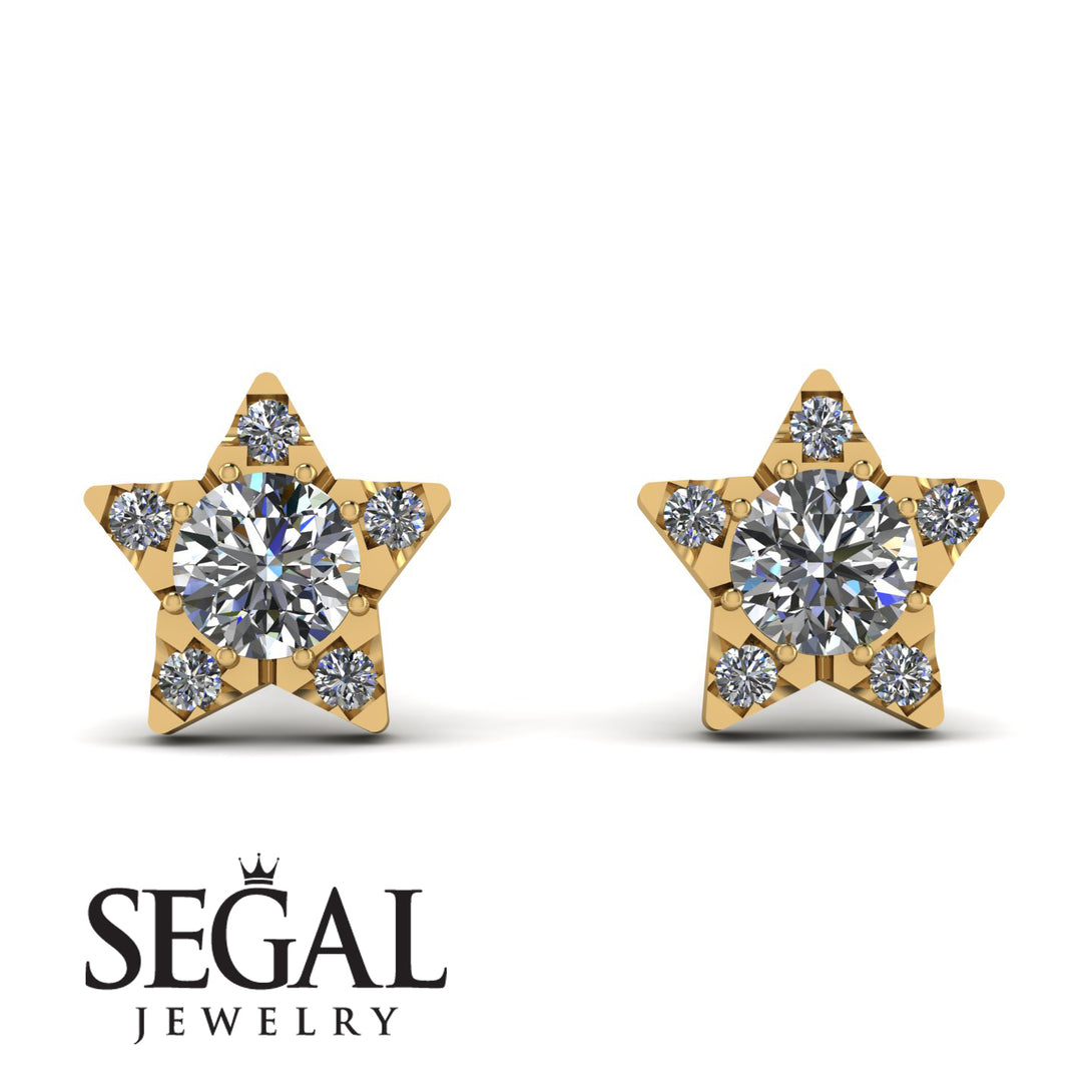 Star Halo Diamond Earrings - Zelda No. 1