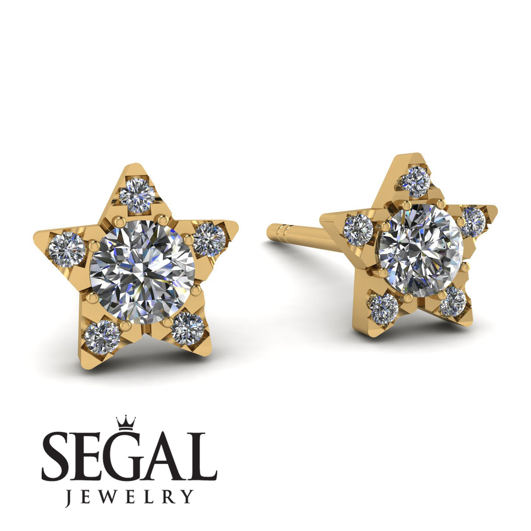 Star Halo Diamond Earrings - Zelda No. 1
