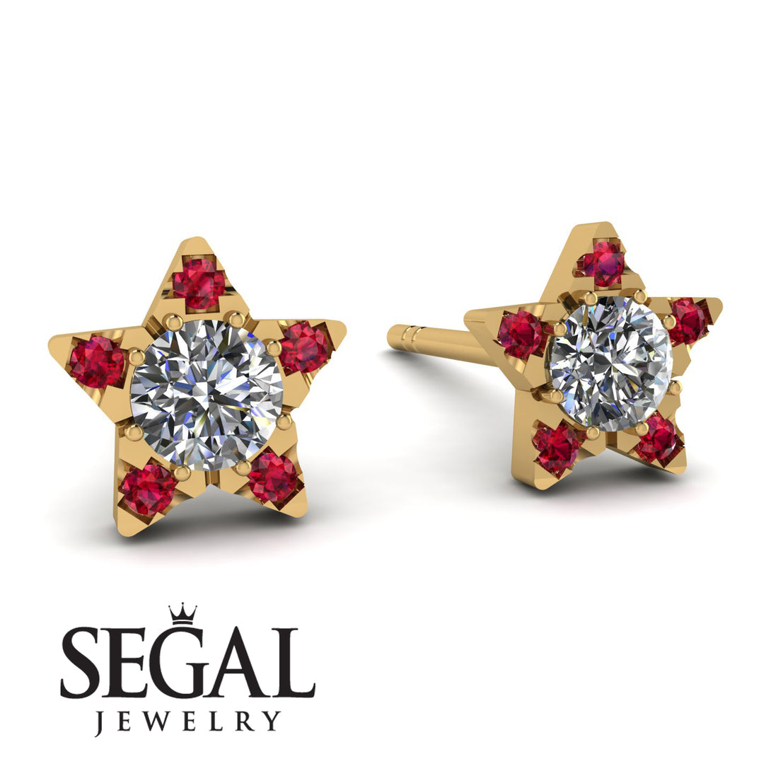 Star Halo Diamond Earrings - Zelda No. 46