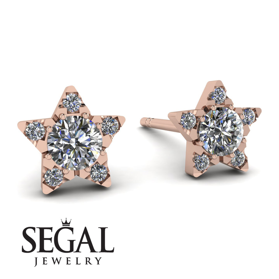 Star Halo Diamond Earrings - Zelda No. 2