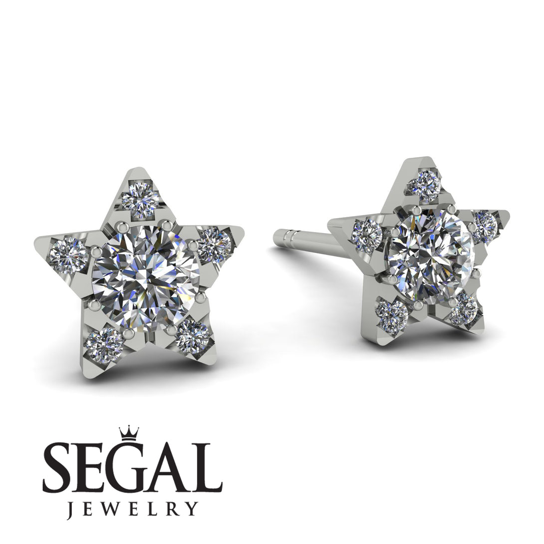 Star Halo Diamond Earrings - Zelda No. 3
