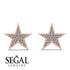 Star Stud Diamond Earrings - Star No. 2