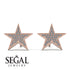 Star Stud Diamond Earrings - Star No. 2