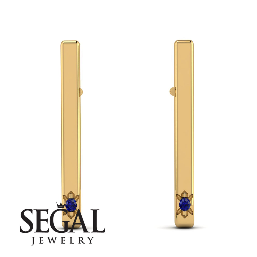 Stick Sapphire Stud Earrings - Remy No. 13