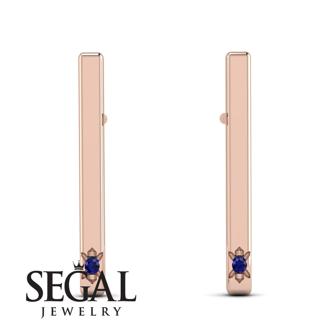 Stick Sapphire Stud Earrings - Remy No. 14
