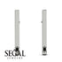 Stick Black Diamond Stud Earrings - Remy No. 9