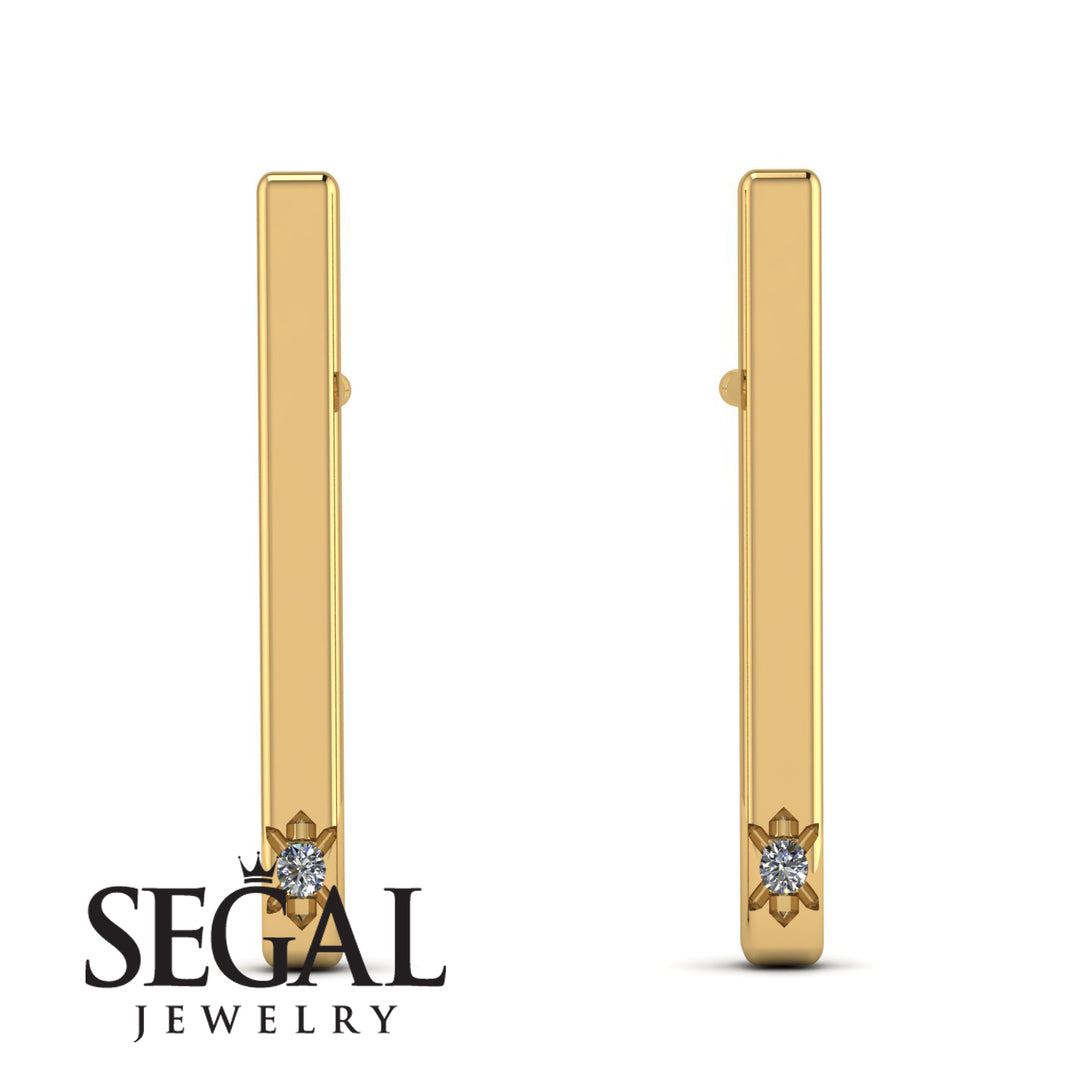 Stick Diamond Stud Earrings - Remy No. 1
