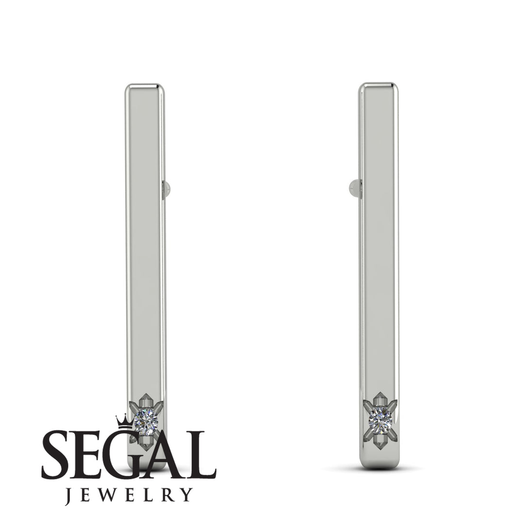 Stick Diamond Stud Earrings - Remy No. 3